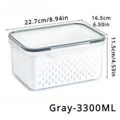 Refrigerator Preservation Storage Box Drain Basket Storage Containers Sealed Box Vegetable and Fruit Food Grade Drain Box |  | Luvasmr - Satisfyingly Organised