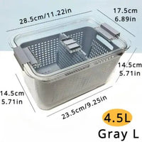 Refrigerator Preservation Storage Box Drain Basket Storage Containers Sealed Box Vegetable and Fruit Food Grade Drain Box |  | Luvasmr - Satisfyingly Organised