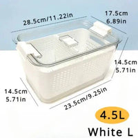 Refrigerator Preservation Storage Box Drain Basket Storage Containers Sealed Box Vegetable and Fruit Food Grade Drain Box |  | Luvasmr - Satisfyingly Organised