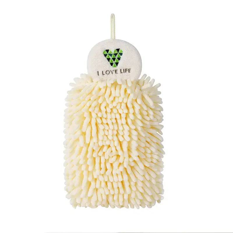 Quick-drying chenille hand towel, ultra absorbent, featuring soft microfiber for effective drying and convenient use.