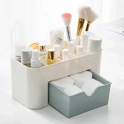 Double Layer Plastic Makeup Organizers Storage Box Cosmetic Drawers Jewelry Display Box Case Desktop Container Boxes Organizer |  | Luvasmr - Satisfyingly Organised