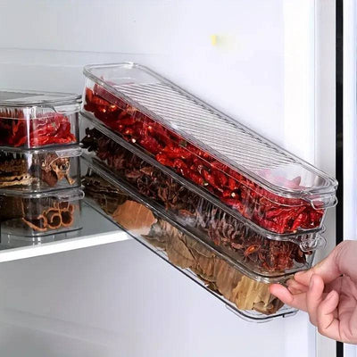 Refrigerator Organizer Bin Clear Plastic Fresh Fruit Spice Food Container Fridge Storage Box Freezer Pantry kitchen Organizer |  | Luvasmr - Satisfyingly Organised