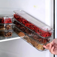 Refrigerator Organizer Bin Clear Plastic Fresh Fruit Spice Food Container Fridge Storage Box Freezer Pantry kitchen Organizer |  | Luvasmr - Satisfyingly Organised