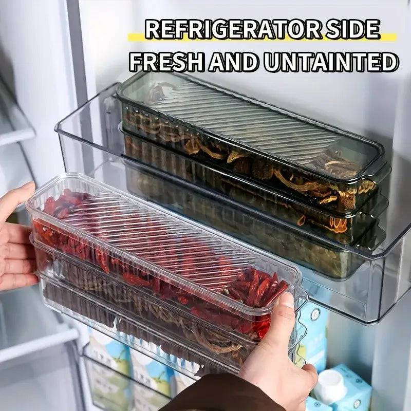 Refrigerator Organizer Bin Clear Plastic Fresh Fruit Spice Food Container Fridge Storage Box Freezer Pantry kitchen Organizer |  | Luvasmr - Satisfyingly Organised