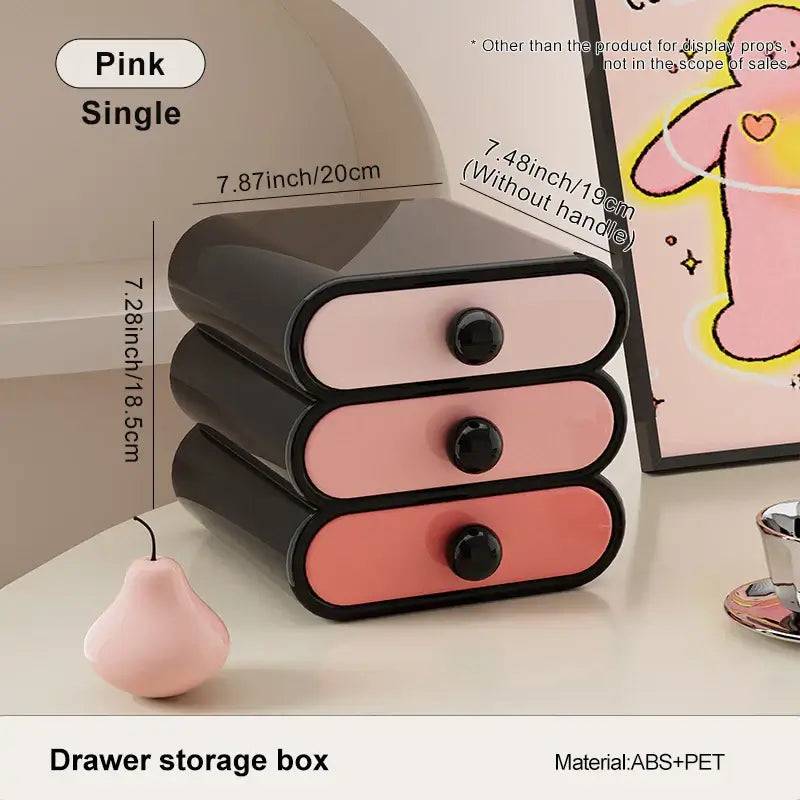UFORU Cosmetics storage box Home dressing table Advanced sense bedroom large capacity removable drawer desktop storage cabinet |  | Luvasmr - Satisfyingly Organised