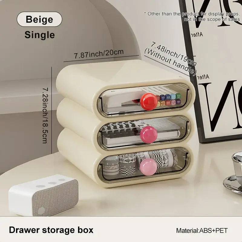 UFORU Cosmetics storage box Home dressing table Advanced sense bedroom large capacity removable drawer desktop storage cabinet |  | Luvasmr - Satisfyingly Organised