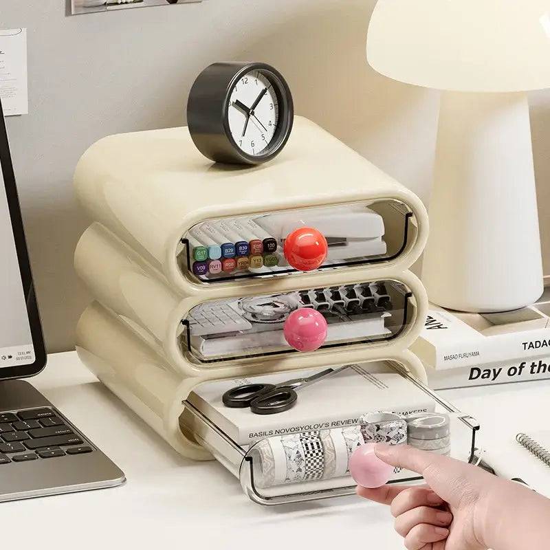 UFORU Cosmetics storage box Home dressing table Advanced sense bedroom large capacity removable drawer desktop storage cabinet |  | Luvasmr - Satisfyingly Organised