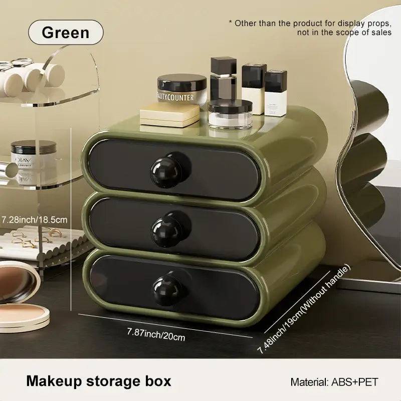 UFORU Cosmetics storage box Home dressing table Advanced sense bedroom large capacity removable drawer desktop storage cabinet |  | Luvasmr - Satisfyingly Organised