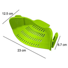 Universal Silicone Clip on Pan Pot Strainer Anti Spill Pasta Pot Strainer Food Grade Fruit Colander for Pasta Fruit Vegetable |  | Luvasmr - Satisfyingly Organised