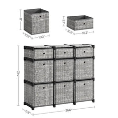 SONGMICS 9-Cube Drawer Organiser, Storage Unit with 9 Storage Boxes, Closet Organiser, Bookcase, 83.5 x 30 x 79.5 cm |  | Luvasmr - Satisfyingly Organised