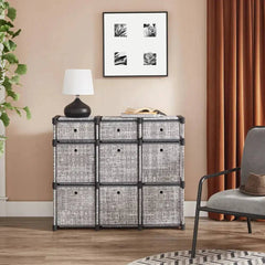 SONGMICS 9-Cube Drawer Organiser, Storage Unit with 9 Storage Boxes, Closet Organiser, Bookcase, 83.5 x 30 x 79.5 cm |  | Luvasmr - Satisfyingly Organised