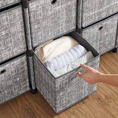 SONGMICS 9-Cube Drawer Organiser, Storage Unit with 9 Storage Boxes, Closet Organiser, Bookcase, 83.5 x 30 x 79.5 cm |  | Luvasmr - Satisfyingly Organised
