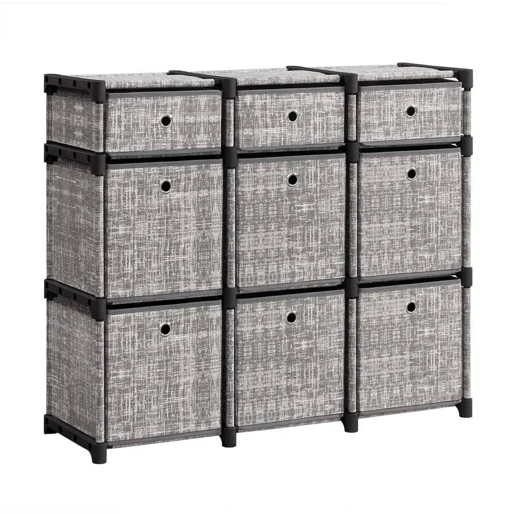 SONGMICS 9-Cube Drawer Organiser, Storage Unit with 9 Storage Boxes, Closet Organiser, Bookcase, 83.5 x 30 x 79.5 cm |  | Luvasmr - Satisfyingly Organised