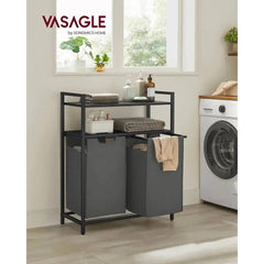 VASAGLE Laundry Basket, Laundry Hamper, Laundry Sorter with 2 Pull-Out and Removable Bags, 2 Shelves, 46L Capacity per Bag |  | Luvasmr - Satisfyingly Organised