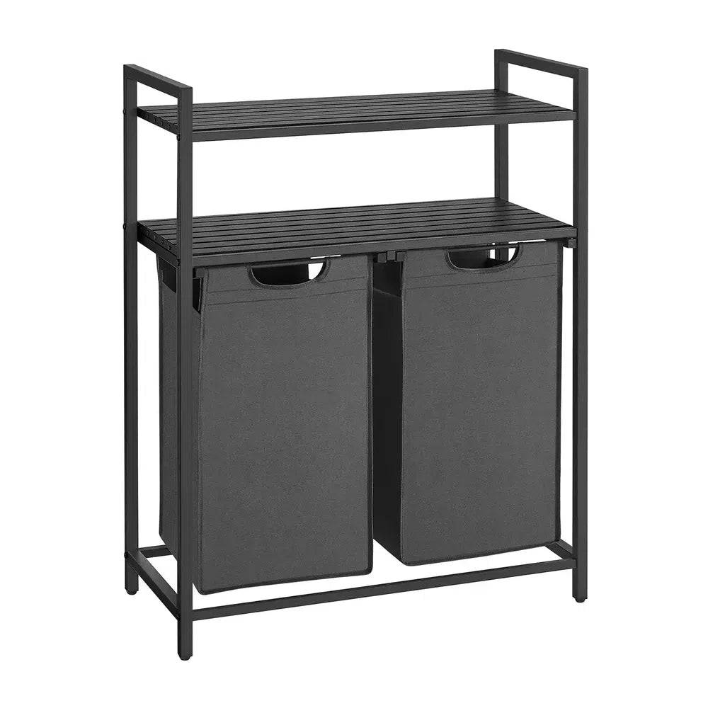 VASAGLE Laundry Basket, Laundry Hamper, Laundry Sorter with 2 Pull-Out and Removable Bags, 2 Shelves, 46L Capacity per Bag |  | Luvasmr - Satisfyingly Organised