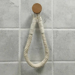 Nail-free Paper Towel Holders Rack Bathroom Towel Hook Toilet Paper Holder Towel Rack Beige Hemp Color |  | Luvasmr - Satisfyingly Organised