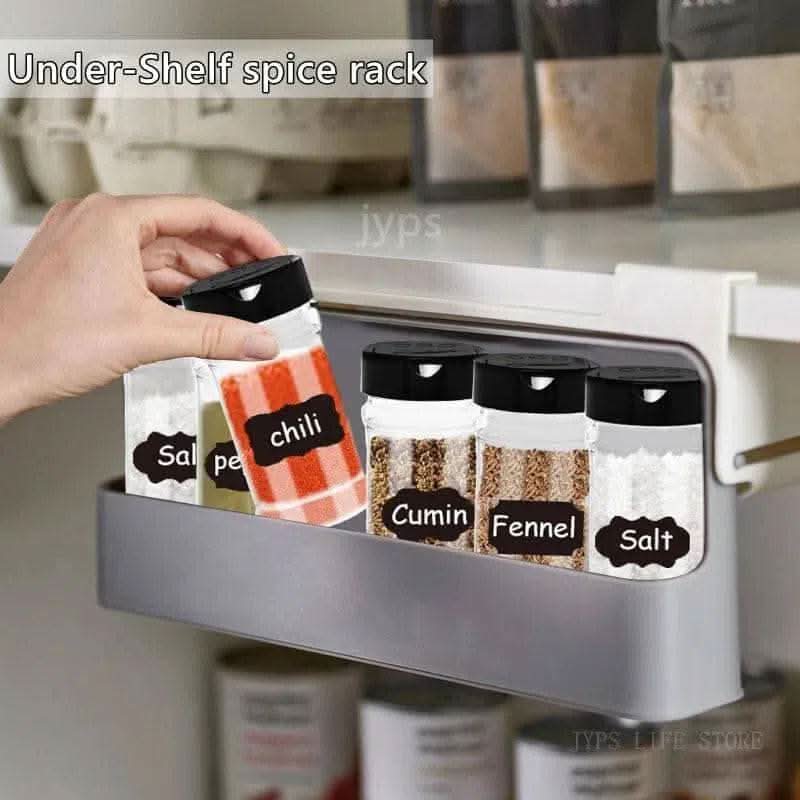 Sleek Under-Shelf Pull-Out Spice Rack - Luvasmr