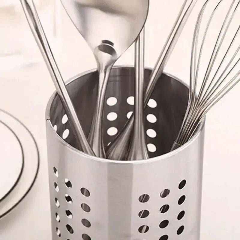 Stainless Steel Kitchen Utensils Holder | Kitchen | Luvasmr - Satisfyingly Organised