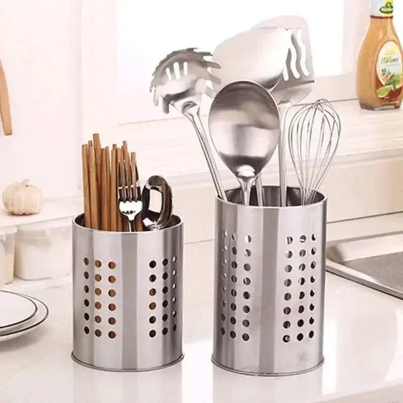 Stainless Steel Kitchen Utensils Holder | Kitchen | Luvasmr - Satisfyingly Organised