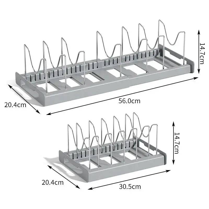 Telescopic Pot Rack Organiser | Kitchen | Luvasmr - Satisfyingly Organised