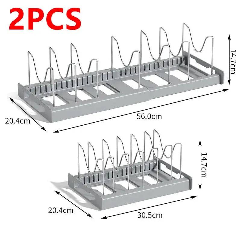 Telescopic Pot Rack Organiser | Kitchen | Luvasmr - Satisfyingly Organised