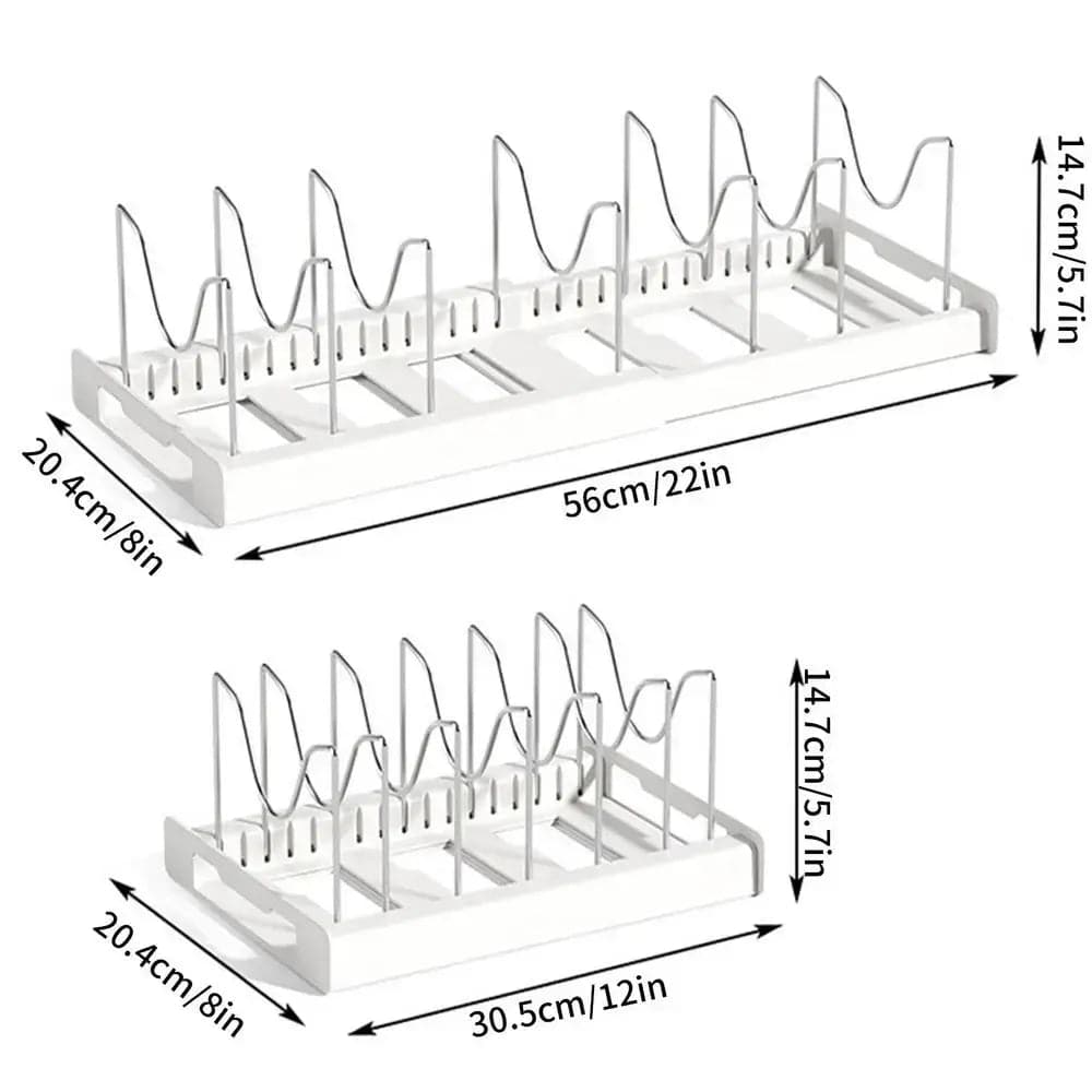 Telescopic Pot Rack Organiser | Kitchen | Luvasmr - Satisfyingly Organised