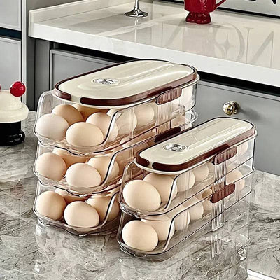 Multi-layer Rolling Egg Storage Box - Luvasmr