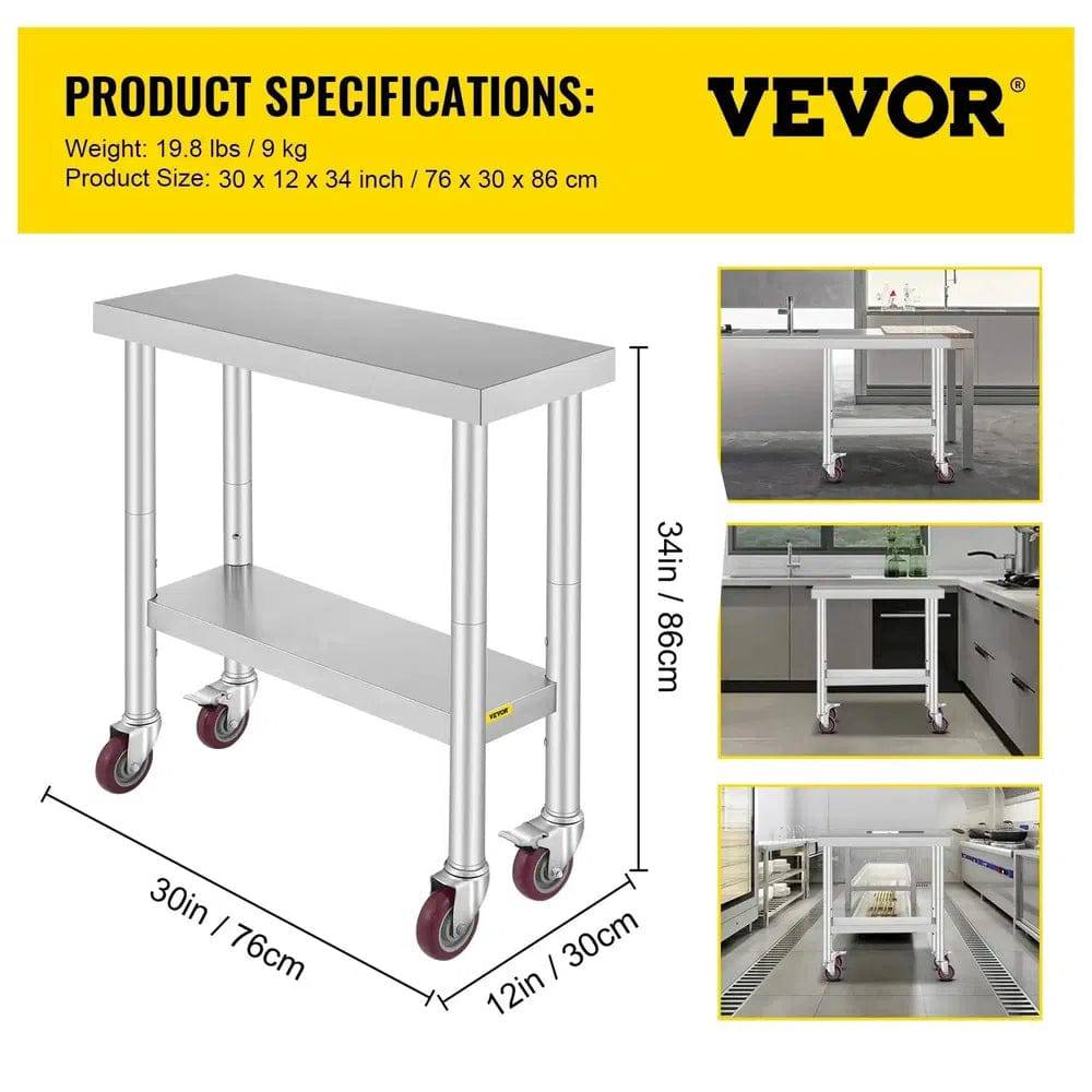 Stainless Steel Work Table | Kitchen | Luvasmr - Satisfyingly Organised