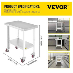 Stainless Steel Work Table | Kitchen | Luvasmr - Satisfyingly Organised