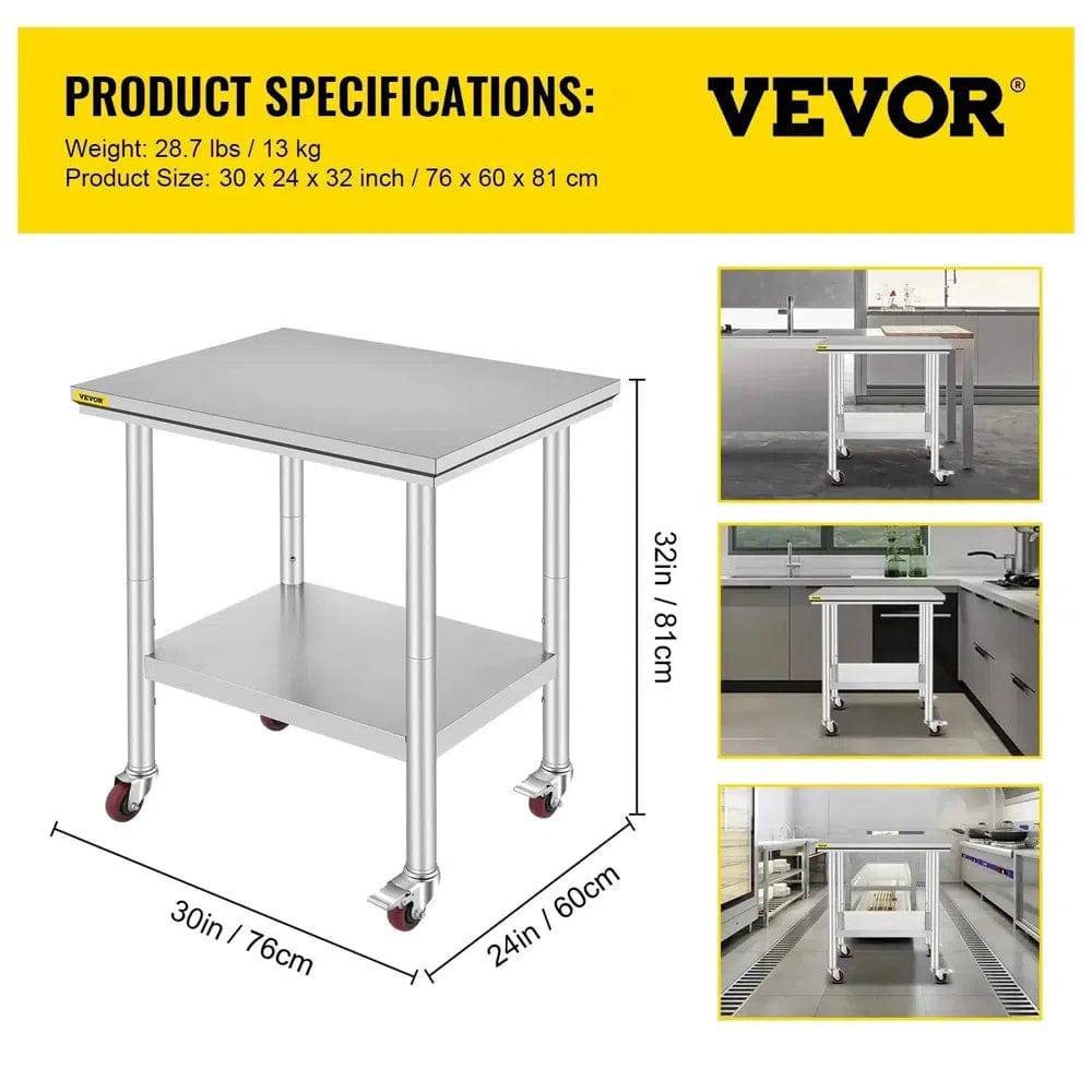 Stainless Steel Work Table | Kitchen | Luvasmr - Satisfyingly Organised
