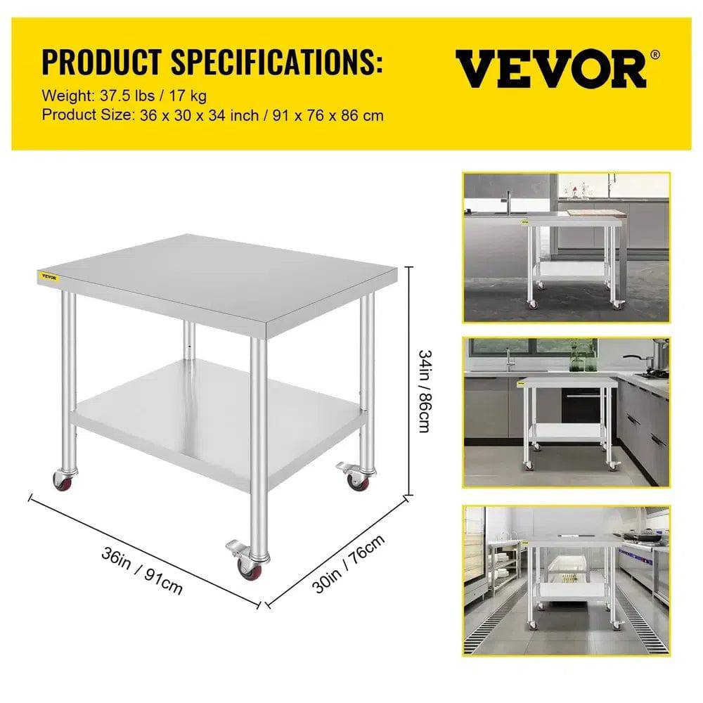 Stainless Steel Work Table | Kitchen | Luvasmr - Satisfyingly Organised
