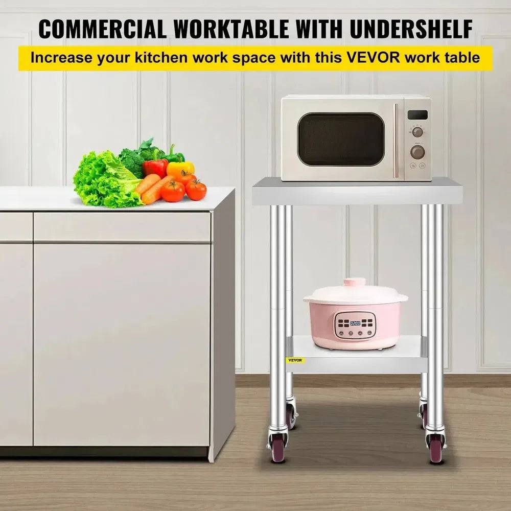Stainless Steel Work Table | Kitchen | Luvasmr - Satisfyingly Organised
