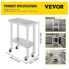 Stainless Steel Work Table | Kitchen | Luvasmr - Satisfyingly Organised