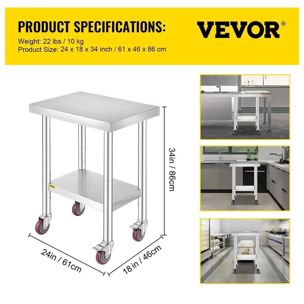 Stainless Steel Work Table | Kitchen | Luvasmr - Satisfyingly Organised