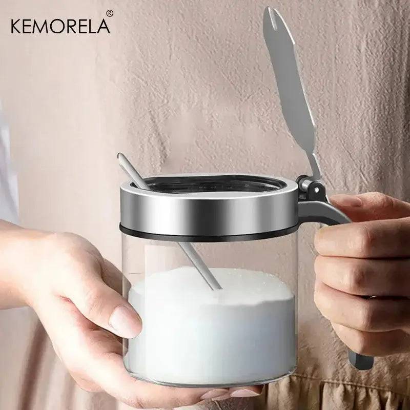 Glass Seasoning Jar with Stainless Steel Lid | Kitchen | Luvasmr - Satisfyingly Organised