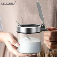 Glass Seasoning Jar with Stainless Steel Lid | Kitchen | Luvasmr - Satisfyingly Organised