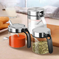 Glass Seasoning Jar with Stainless Steel Lid | Kitchen | Luvasmr - Satisfyingly Organised