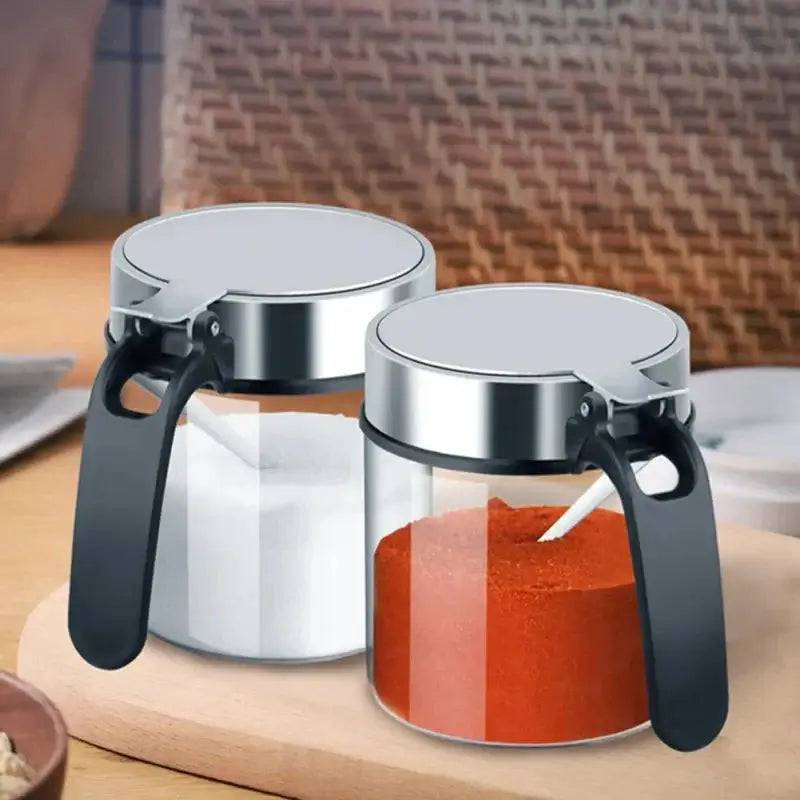Glass Seasoning Jar with Stainless Steel Lid | Kitchen | Luvasmr - Satisfyingly Organised