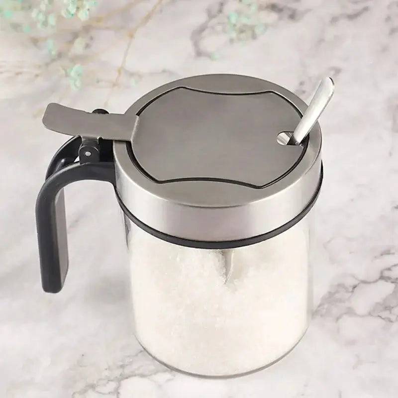 Glass Seasoning Jar with Stainless Steel Lid | Kitchen | Luvasmr - Satisfyingly Organised