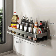 Kitchen Wall-Mounted Suction Cup Spice Rack | Kitchen | Luvasmr - Satisfyingly Organised