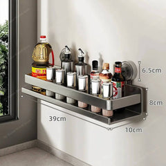 Kitchen Wall-Mounted Suction Cup Spice Rack | Kitchen | Luvasmr - Satisfyingly Organised