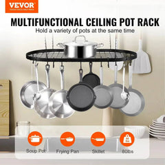 Hanging Pot Rack Ceiling Mount | Kitchen | Luvasmr - Satisfyingly Organised