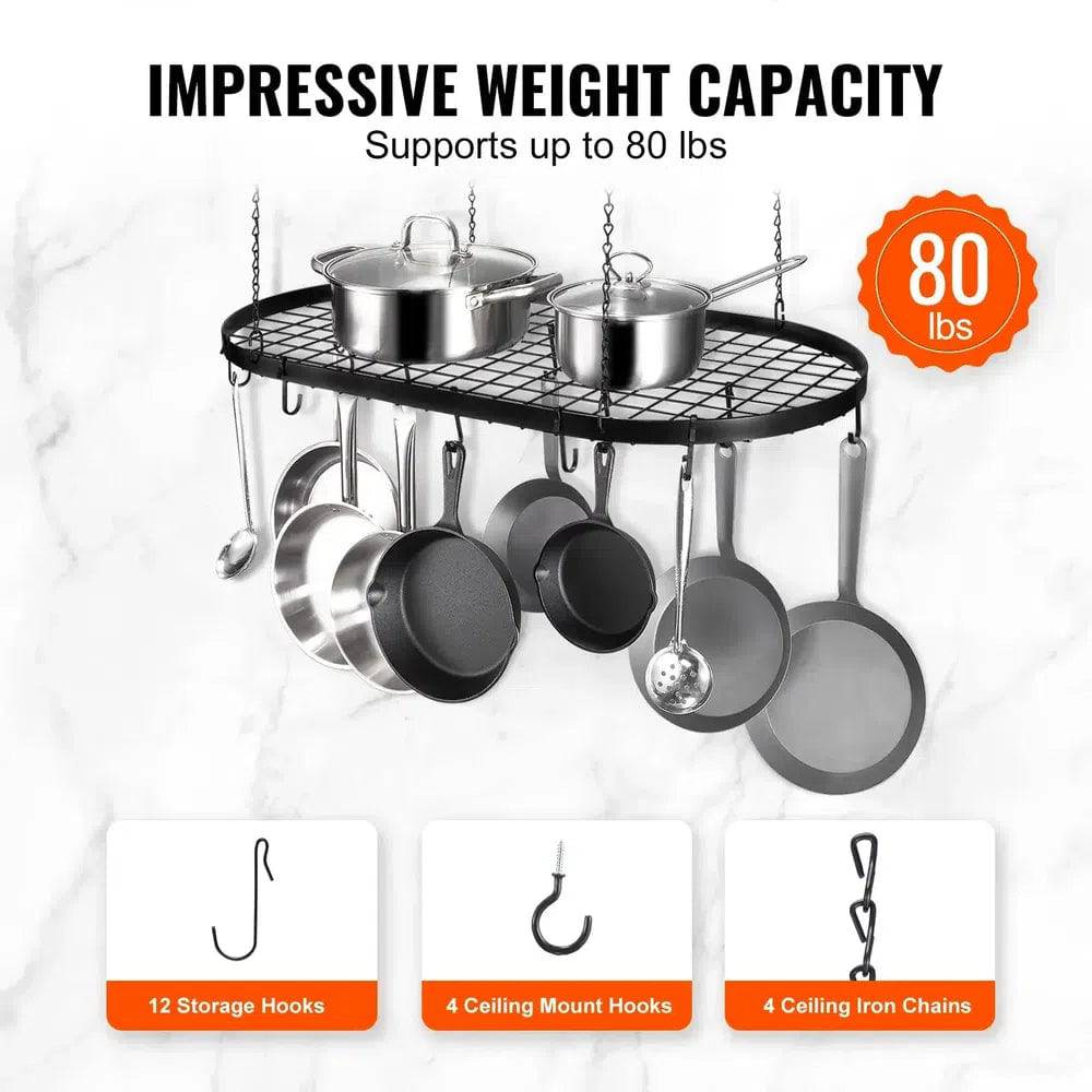 Hanging Pot Rack Ceiling Mount | Kitchen | Luvasmr - Satisfyingly Organised