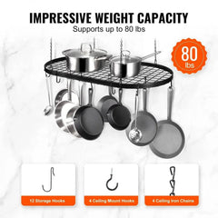Hanging Pot Rack Ceiling Mount | Kitchen | Luvasmr - Satisfyingly Organised