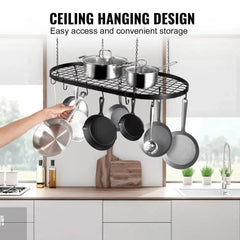Hanging Pot Rack Ceiling Mount | Kitchen | Luvasmr - Satisfyingly Organised