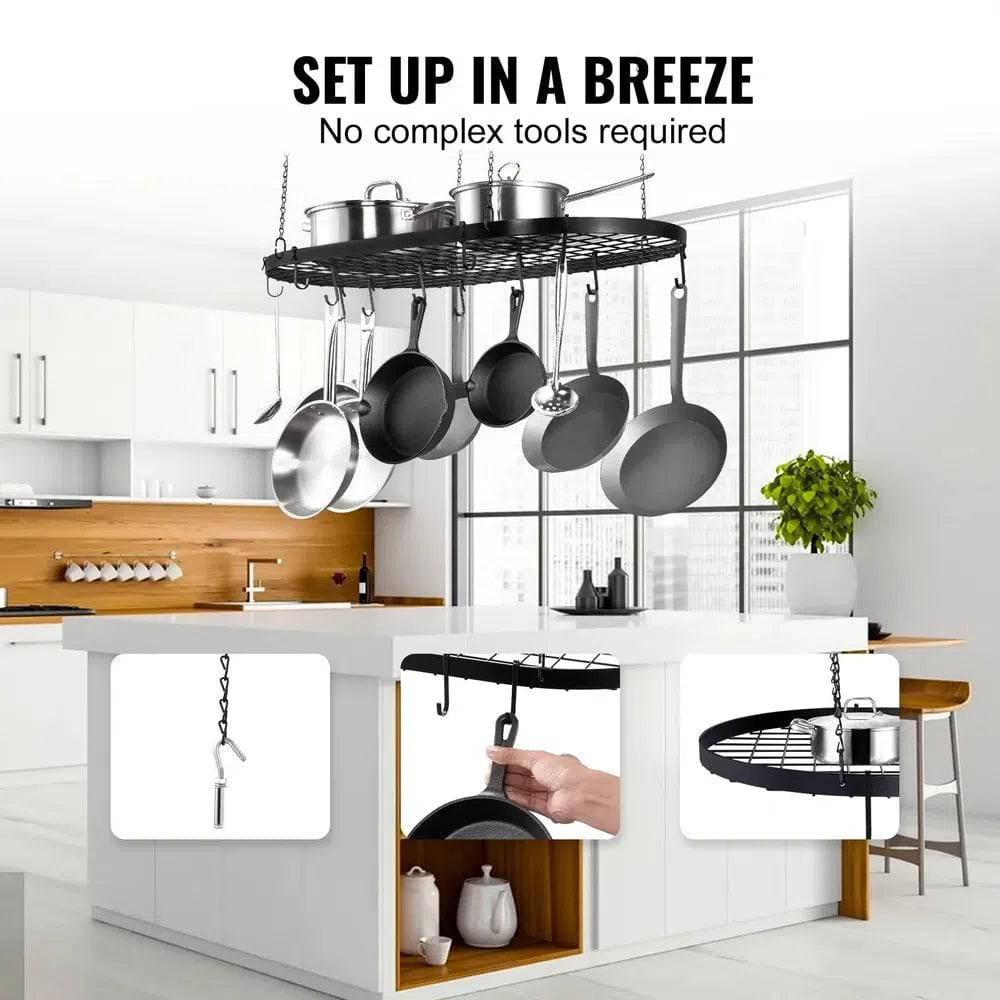 Hanging Pot Rack Ceiling Mount | Kitchen | Luvasmr - Satisfyingly Organised