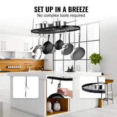 Hanging Pot Rack Ceiling Mount | Kitchen | Luvasmr - Satisfyingly Organised