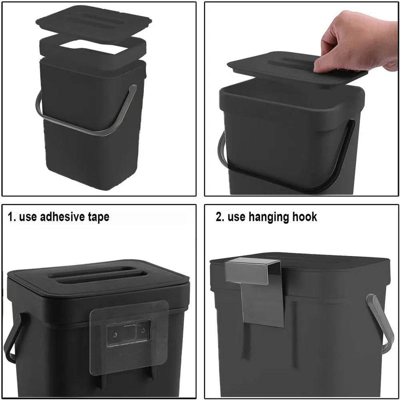 Hanging Small Plastic Trash Can | Kitchen | Luvasmr - Satisfyingly Organised