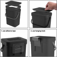Hanging Small Plastic Trash Can | Kitchen | Luvasmr - Satisfyingly Organised