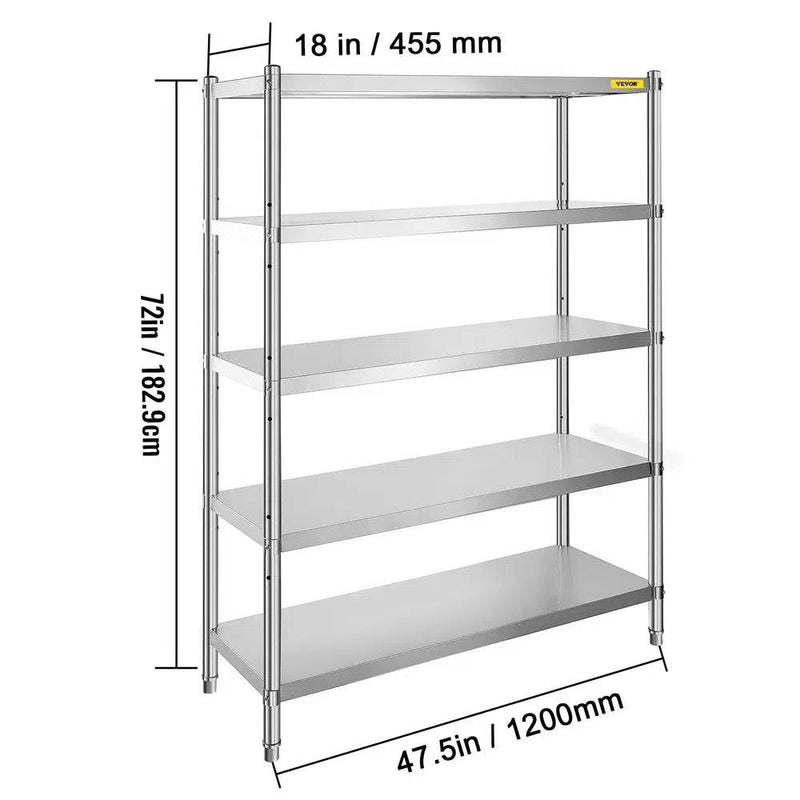 Stainless Steel Commercial Storage Rack | Kitchen | Luvasmr - Satisfyingly Organised